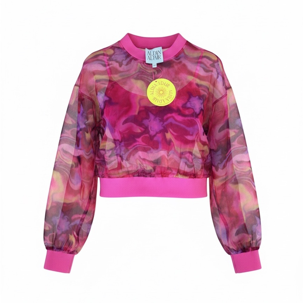 Alden Adair Pink Sheer Top - Picture 6 of 7